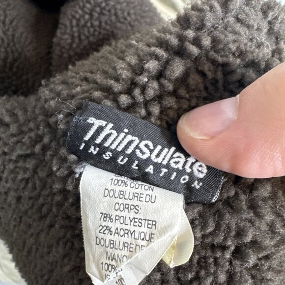 L.L.Bean Thinsulate Field Jacket L Tall Sherpa Lined Cargo Pockets - Picture 8 of 8